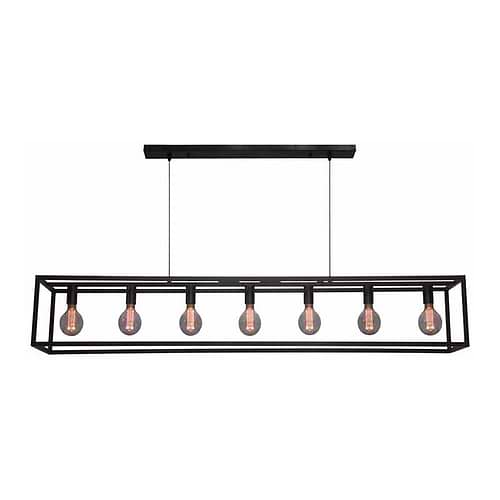 Hanglamp Esteso zwart 7-lichts 168cm FREELIGHT - H1807Z