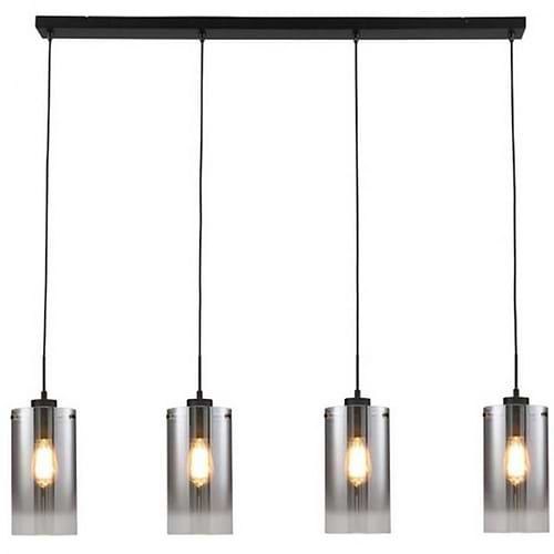 Hanglamp Ventotto zwart smoke 4-lichts 120cm FREELIGHT - H5824SK