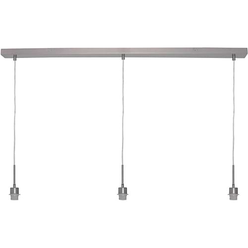 Hanglamp 3-lichts los armatuur 1.40mt Staal FREELIGHT - H 8013 S