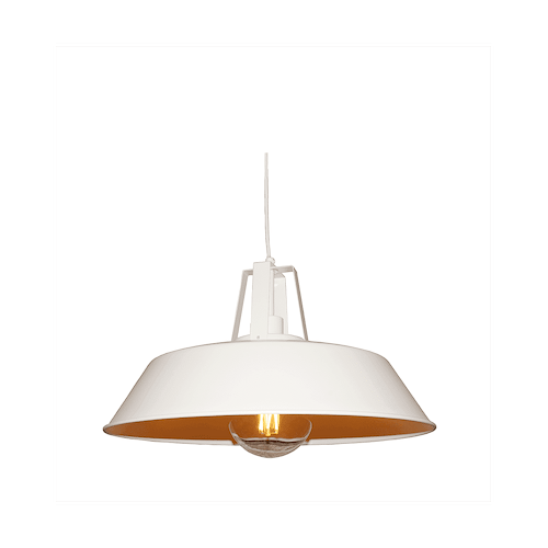 Hanglamp wit 1-lichts "Nero" Ø45cm snoer 150cm E27 - ART DELIGHT