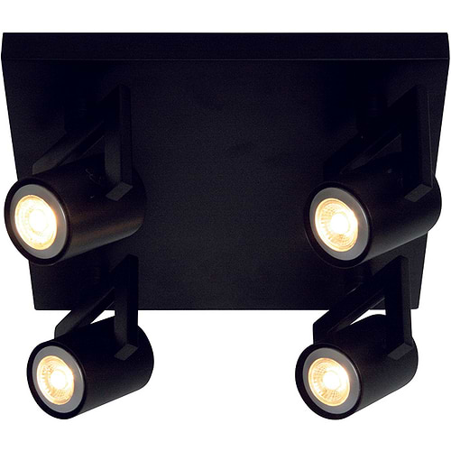 Industriële plafondlamp met vier verstelbare spots