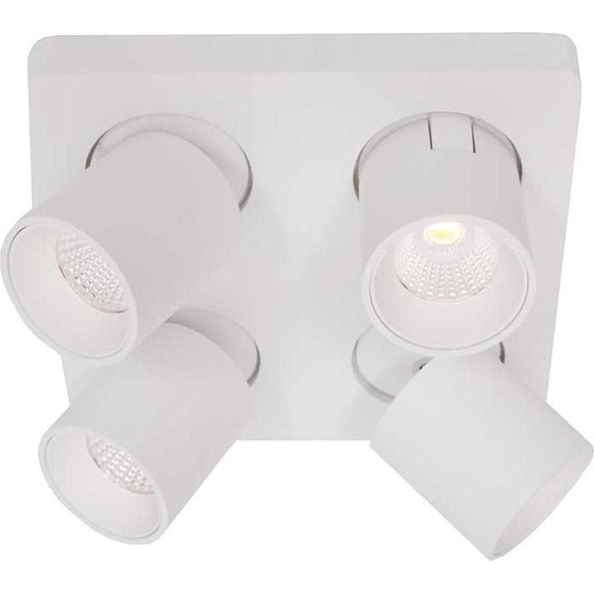 wowatt Spot de plafond LED à 4 ampoules - Pivotant - Avec 4 ampoules wowatt Spot de plafond LED à 4 ampoules - Pivotant - Avec 4 ampoules