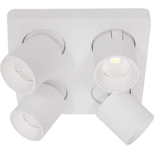 Plafondlamp wit 4-lichts spot IP20 LED 4x6W 2700K 2160lm dimbaar - ART DELIGHT