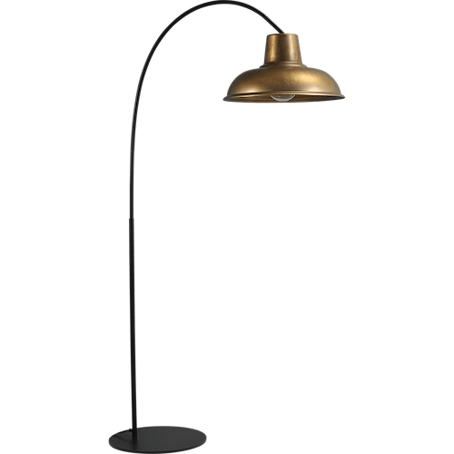 Industriële vloerlamp di Panna arch zwart hoogte 186cm