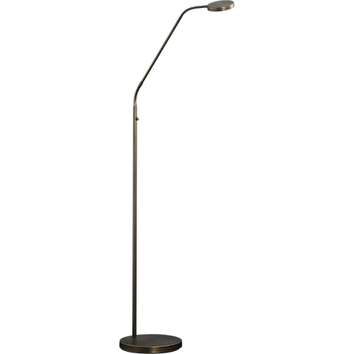 Vloerlamp Big Denia Flex - brons - hoogte 150 cm - max wattage 9 - 1400 lumen - 2700-2200 kelvin - inclusief push-dimmer - MASTERLIGHT