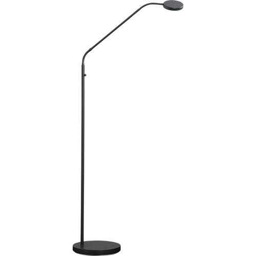Vloerlamp Big Denia Flex - zwart nikkel - hoogte 150 cm - max wattage 9 - 1400 lumen - 2700-2200 kelvin - inclusief push-dimmer - MASTERLIGHT