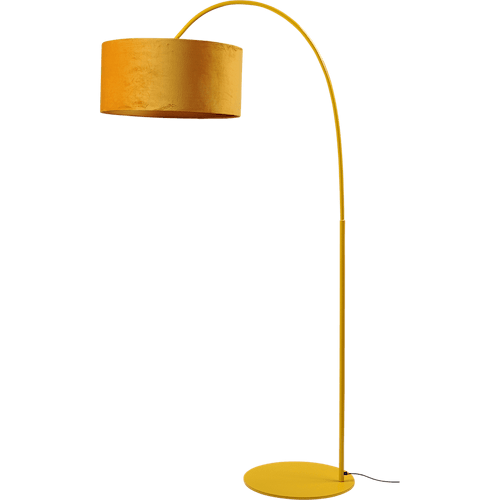 Vloerlamp Arch yellow - mat geel - hoogte 183 cm - breedte 88 cm inclusief maiskleurige lampenkap - Artik mais 52/52/25 cm - uit/aan schakelaar - MASTERLIGHT