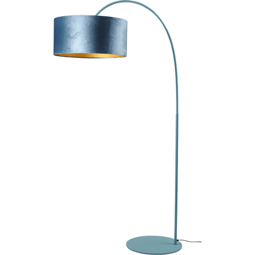 Vloerlamp Arch blue - mat blauw - hoogte 183 cm - breedte 88 cm inclusief blauwe lampenkap - Artik blue 52/52/25 cm - uit/aan schakelaar - MASTERLIGHT