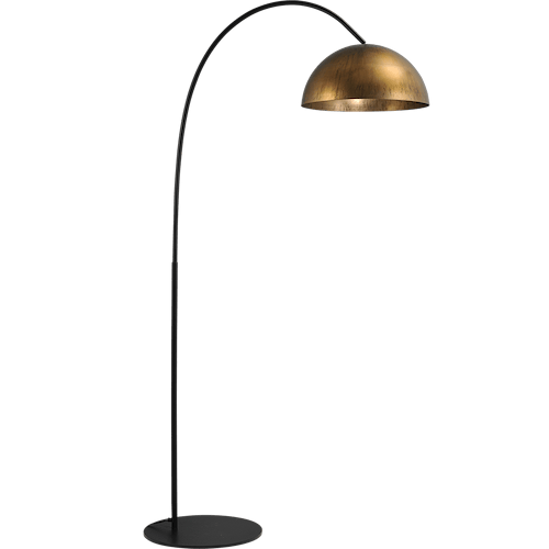 Industriële vloerlamp Larino arch hoogte 186cm Ø40cm antiek br