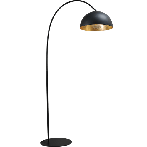Industriële vloerlamp Larino arch hoogte 186cm Ø40cm gunmetal