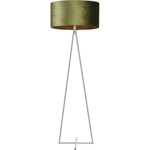 Vloerlamp Cross Triangle wit structuur hoogte 158cm inclusief groene lampenkap Artik green 52/52/25 - MASTERLIGHT