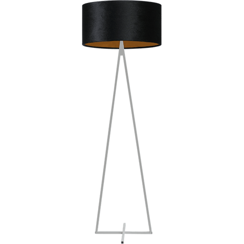 Vloerlamp Cross Triangle wit structuur hoogte 158cm inclusief zwarte lampenkap Artik black 52/52/25 - MASTERLIGHT