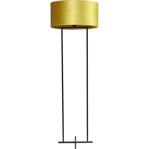 Vloerlamp Cross Rectangle zwart structuur hoogte 158cm inclusief gele lampenkap Artik yellow 52/52/25 - MASTERLIGHT