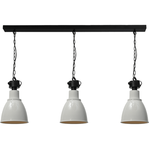 Industriële hanglamp Model 07  wit 3-lichts