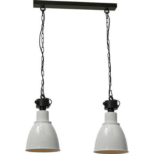 Industriële hanglamp Model 07  wit 2-lichts