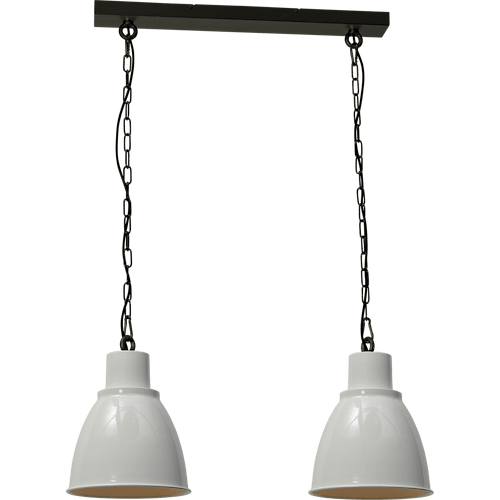 Industriële hanglamp Model 07  wit 2-lichts