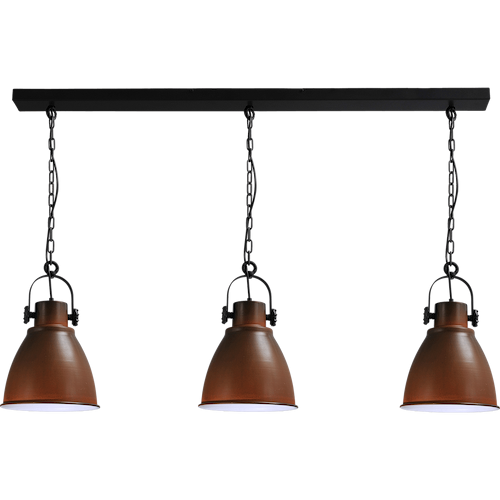 Industriële hanglamp Model 07  roest 3-lichts