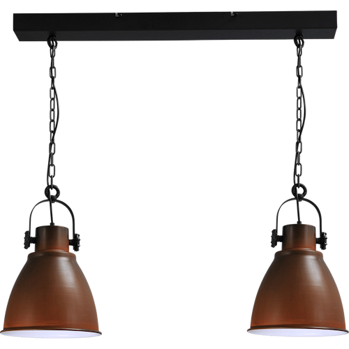 Industriële hanglamp Model 07  roest 2-lichts