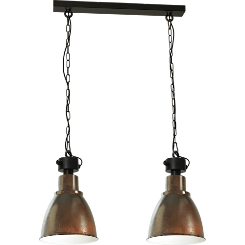 Industriële hanglamp Model 07  roest 2-lichts