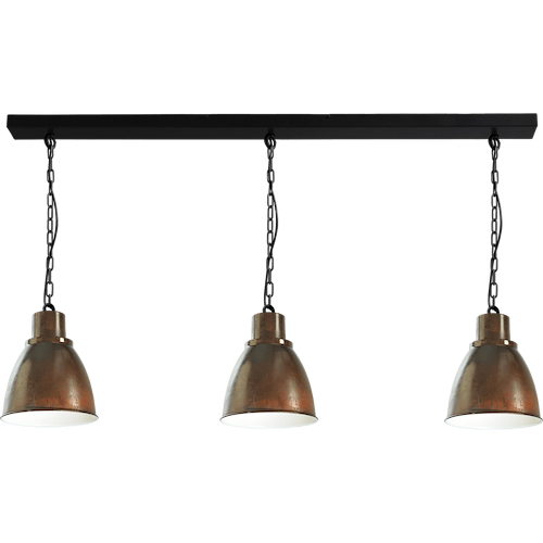 Industriële hanglamp Model 07  roest 3-lichts