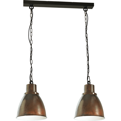 Industriële hanglamp Model 07  roest 2-lichts