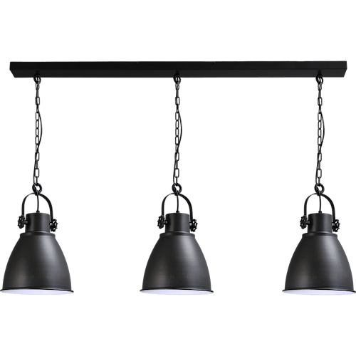 Industriële hanglamp Model 07  gun metal 3-lichts
