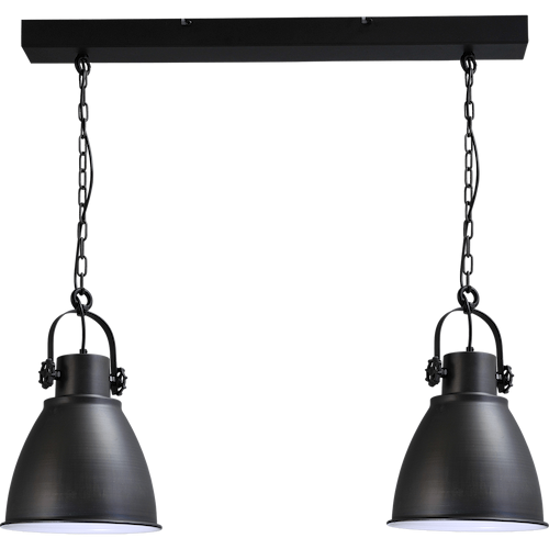 Industriële hanglamp Model 07  gunmetal 2-lichts