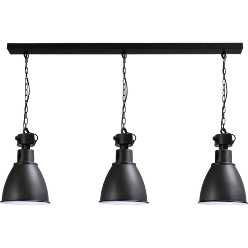 Industriële hanglamp Model 07  gun metal 3-lichts
