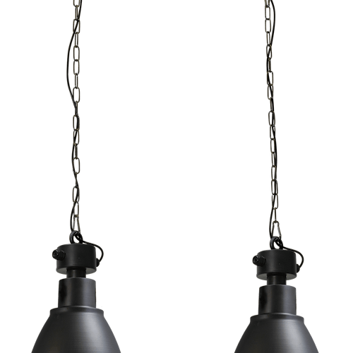 Industriële hanglamp Model 07  gunmetal 2-lichts