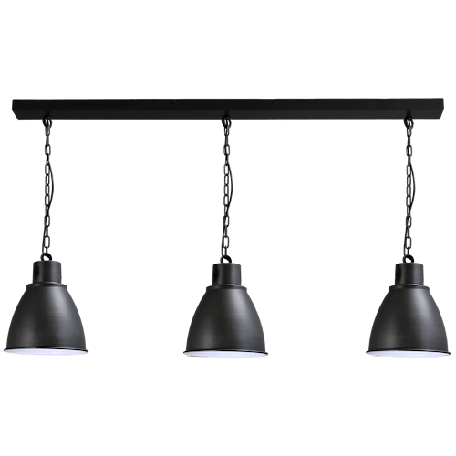Industriële hanglamp Model 07  gun metal 3-lichts