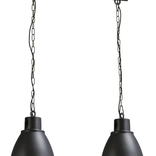 Industriële hanglamp Model 07  gun metal 2-lichts