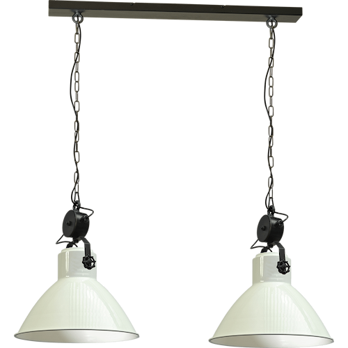 Industriële hanglamp Model 11 wit 2-lichts