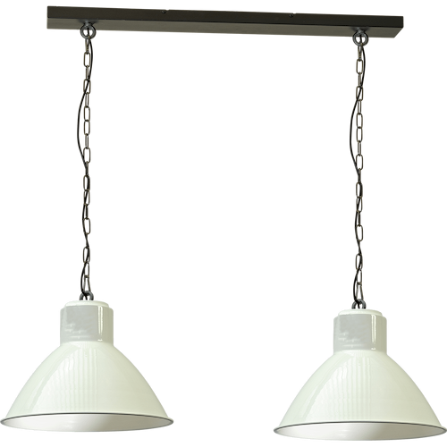 Industriële hanglamp Model 11 wit 2-lichts