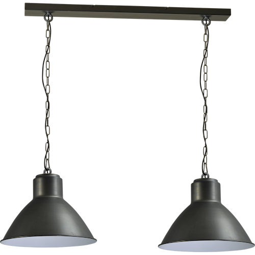 Industriële hanglamp Model 11 gun metal 2-lichts