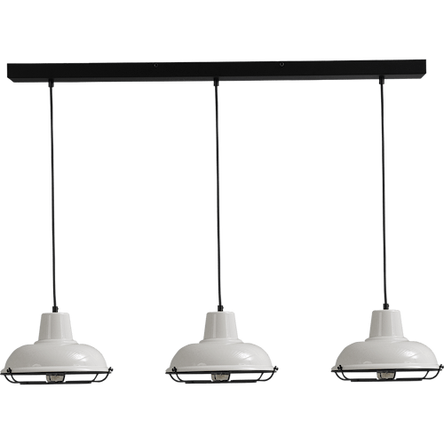 Industriële hanglamp di Panna wit 3-lichts Ø26cm