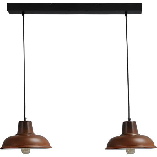 Industriële hanglamp di Panna  roest 2-lichts Ø26cm