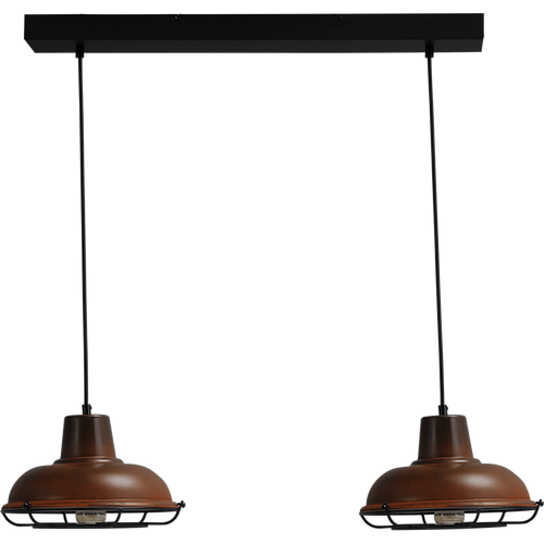 Industriële hanglamp di Panna  roest 2-lichts Ø26cm