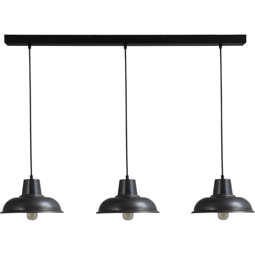 Industriële hanglamp di Panna  gunmetal 3-lichts Ø26cm