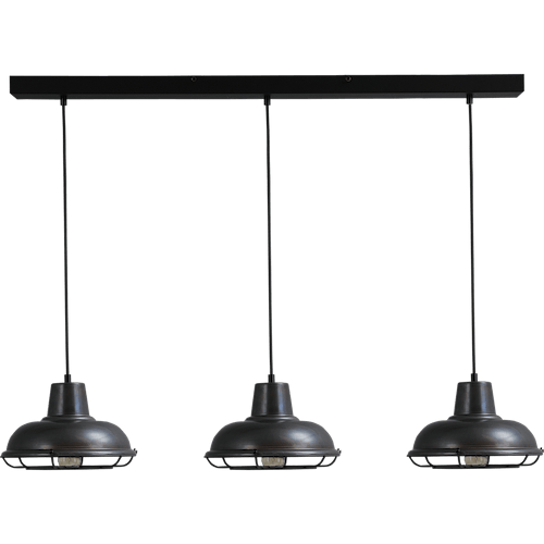 Industriële hanglamp di Panna  gunmetal 3-lichts Ø26cm