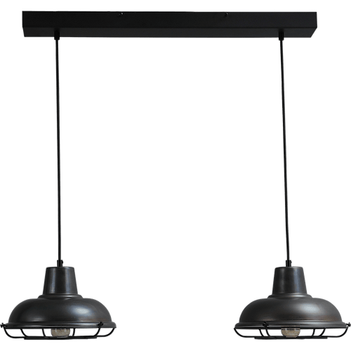 Industriële hanglamp di Panna  gunmetal 2-lichts Ø26cm