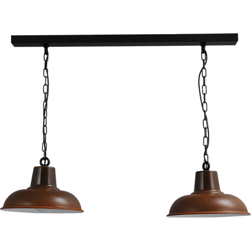 Industriële hanglamp di Panna roest 2-lichts Ø36cm