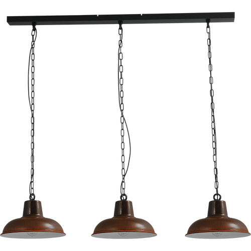 Industriële hanglamp di Panna roest 3-lichts Ø36cm