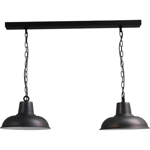 Industriële hanglamp di Panna gunmetal 2-lichts Ø36cm
