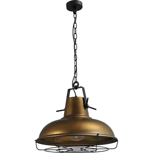 Industriële hanglamp di Panna antiek messing Ø48