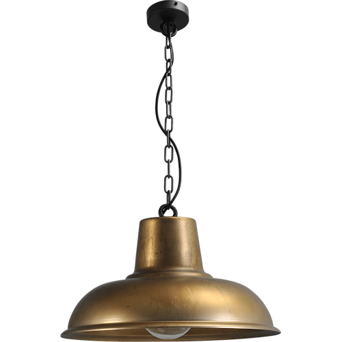 Industriële hanglamp di Panna antiek messing Ø48