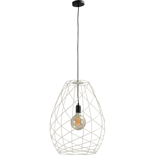 Hanglamp Cesto Ø42x58cm wit structuur