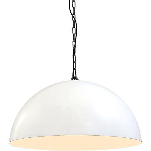 Industriële hanglamp Larino Ø50cm wit buitenkant