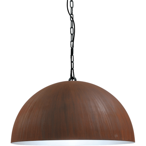 Industriële hanglamp Larino Ø50cm roest buitenkant