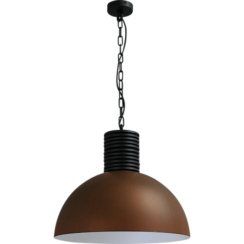 Industriële hanglamp Larino Ø50cm roest buitenkant