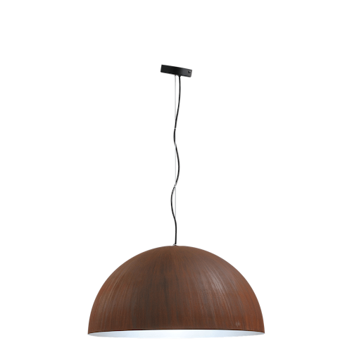 Industriële hanglamp Larino Ø50cm roest buitenkant E27